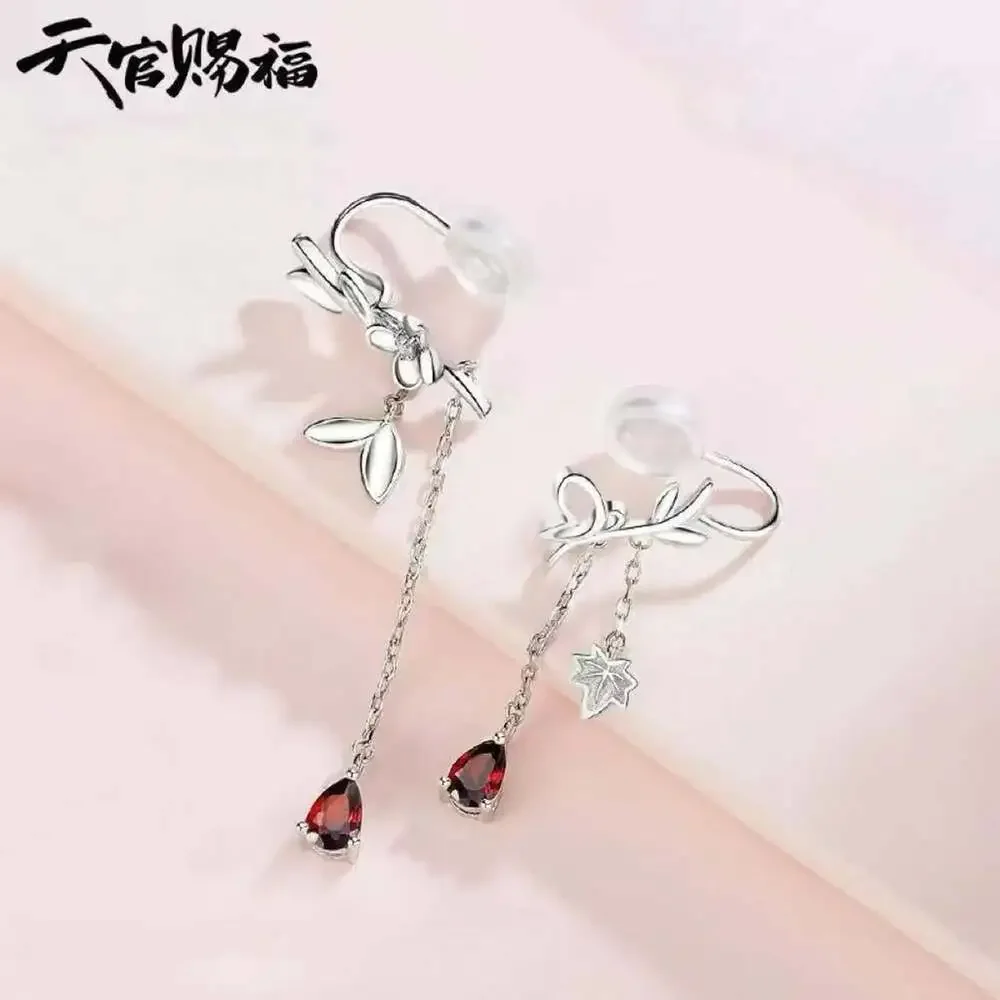 Tian Guan Qi Fu Inspired Earrings, Tian Guan Qi Fu, Flower Ear Clips, Valentine'